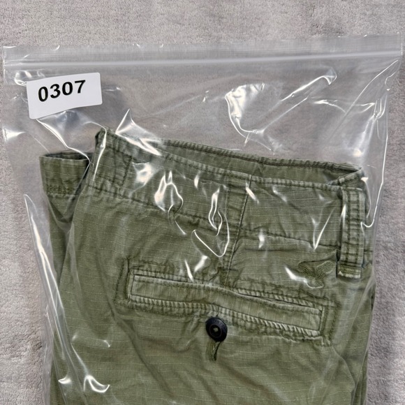 American Eagle Shorts Mens 34 Olive Green Cargo Longboard Ripstop Utility Hiking - Picture 8 of 12